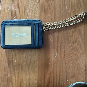 Small Navy Michael Kors card wallet